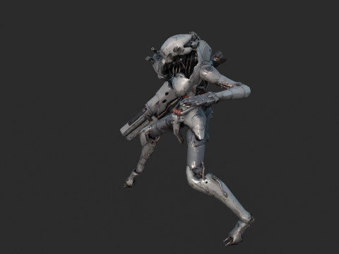 Future sci-fi war robots 3D Model