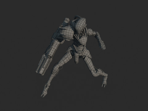 Future sci-fi war robots 3D Model