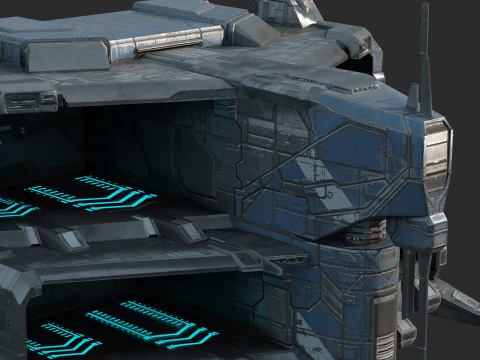 Przyszła stacja konserwacji statk&oacute;w kosmicznych science fiction Model 3D