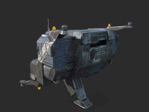 Futura esta&ccedil;&atilde;o de manuten&ccedil;&atilde;o de naves espaciais de fic&ccedil;&atilde;o cient&iacute;fica Modelo 3D