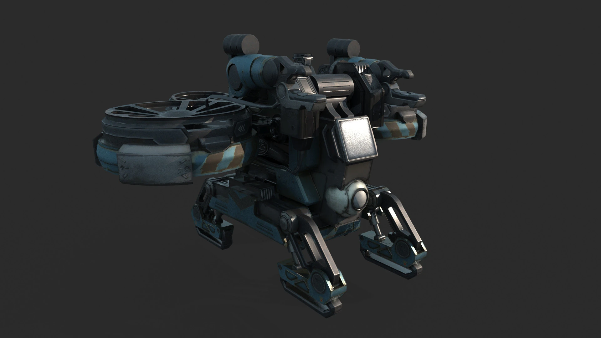 Future science fiction unmanned aerial vehicle robots 3D Model .c4d .max .obj .3ds .fbx .stl .blend