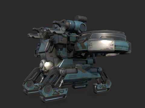 भविष्य के विज्ञान कथा मानवरहित हवाई वाहन रोबोट 3D मॉडल