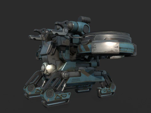 Future science fiction unmanned aerial vehicle robots 3D Model