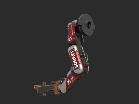 Lengan robot peralatan industri Model 3D