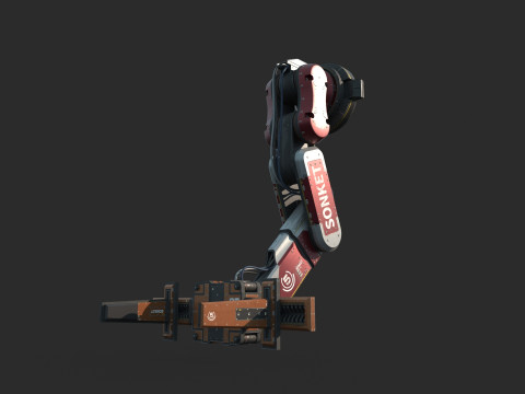 Industrial equipment robotic arm 3D Model