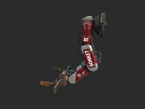 Industrial equipment robotic arm 3D Model