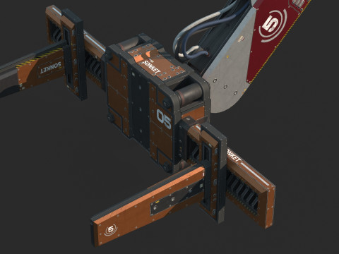 Industrial equipment robotic arm 3D Model