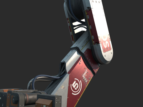 Industrial equipment robotic arm 3D Model