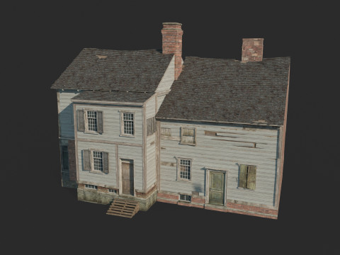 Архітектурний комбінований будинок 17 ст 3D Модель