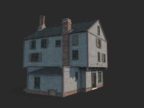 Architectonische huizen uit de 17e eeuw 3D Model