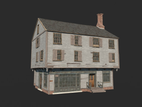 Architekturh&auml;user aus dem 17. Jahrhundert 3D Modell