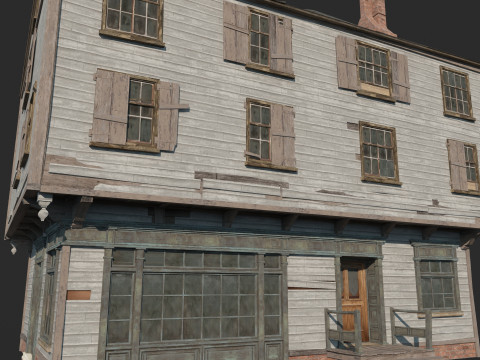 Architekturh&auml;user aus dem 17. Jahrhundert 3D Modell