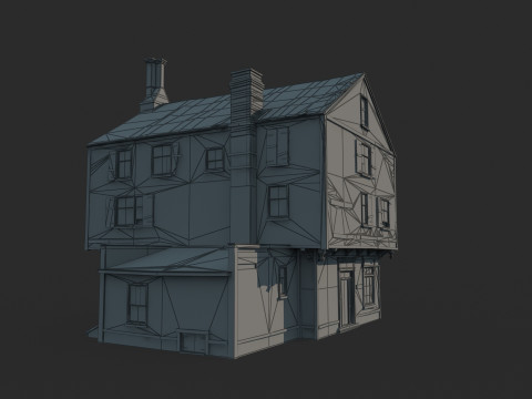 Architekturh&auml;user aus dem 17. Jahrhundert 3D Modell