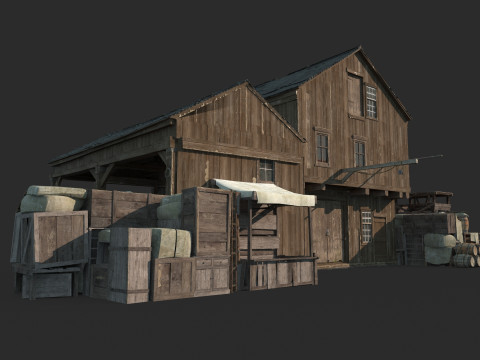 Склад будівельних матеріалів 17 ст 3D Модель