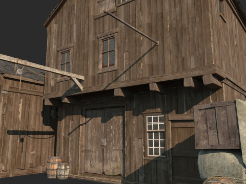 17th century building materials warehouse 3D Model
