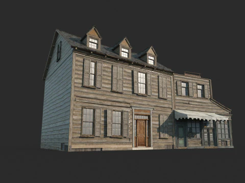 Rumah kota abad ke-17 Model 3D