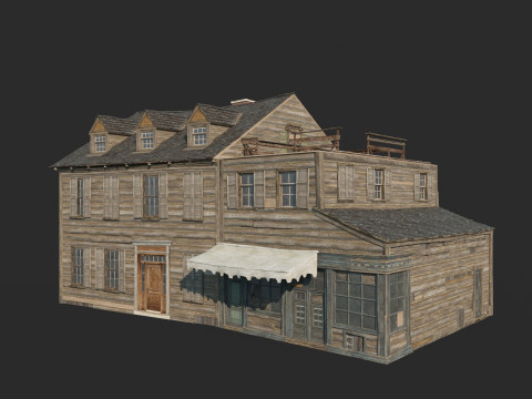 Case cittadine del XVII secolo Modello 3D