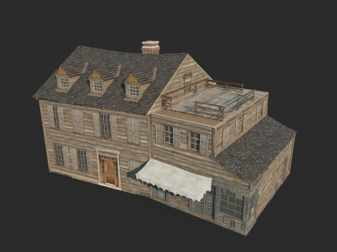 Case cittadine del XVII secolo Modello 3D