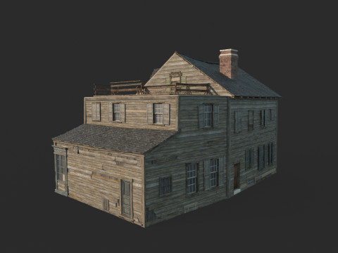 Case cittadine del XVII secolo Modello 3D