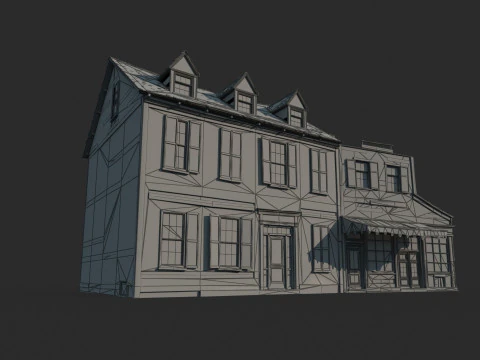 Rumah kota abad ke-17 Model 3D