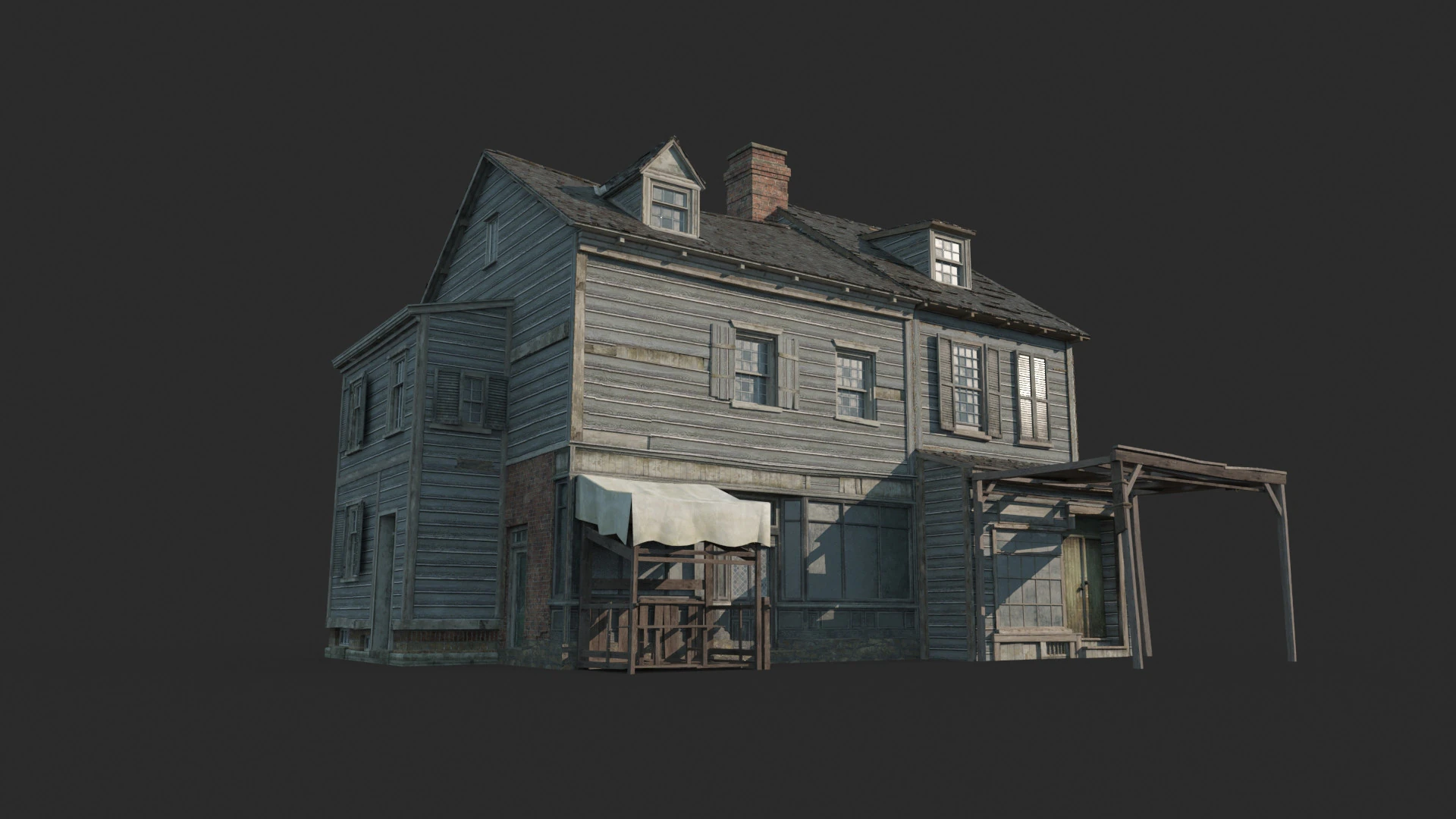 Auberge de ville du XVIIe siècle Modèle 3D .c4d .max .obj .3ds .fbx .stl .blend