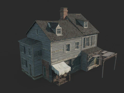 Auberge de ville du XVIIe si&egrave;cle Modèle 3D