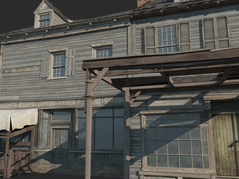 Auberge de ville du XVIIe si&egrave;cle Modèle 3D