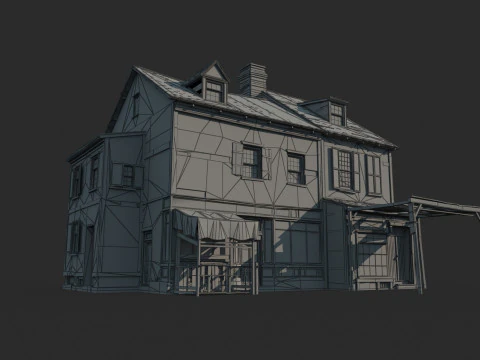 Auberge de ville du XVIIe si&egrave;cle Modèle 3D