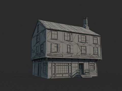 Rumah perkotaan abad ke-17 Model 3D
