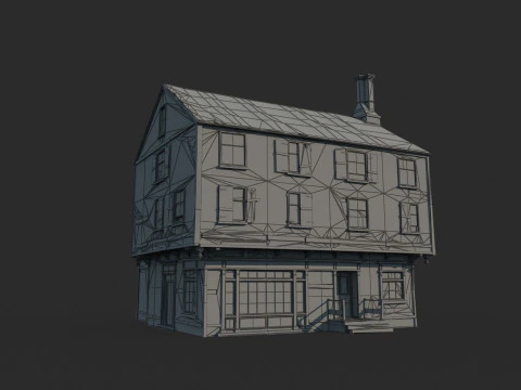 Domy miejskie z XVII w Model 3D