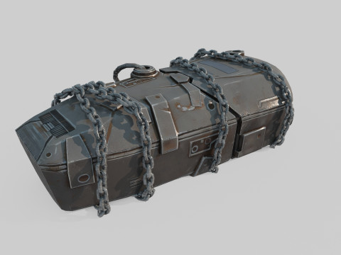 Гроб будущего в стиле научной фантастики 3D Модель