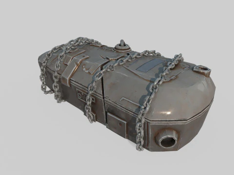Future sci-fi style coffin 3D Model