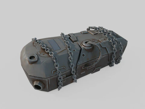 Future sci-fi style coffin 3D Model