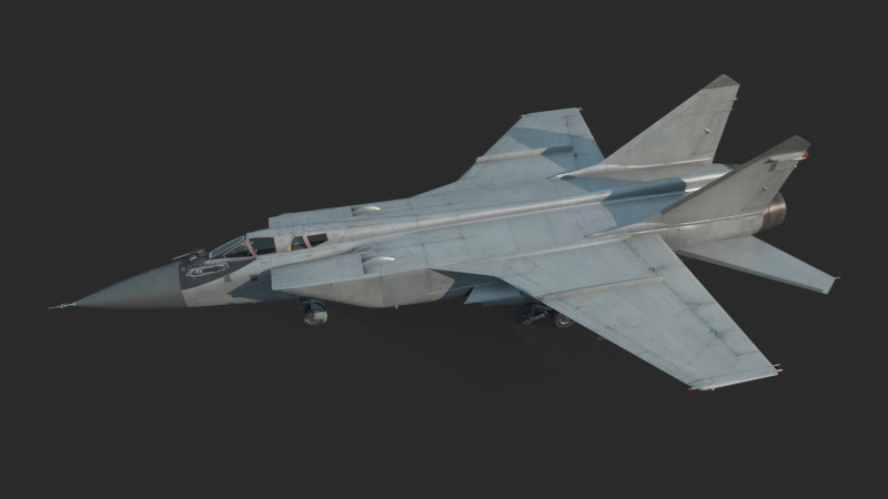 Aerei da caccia con armi moderne MiG-31 Modello 3D .c4d .max .obj .3ds .fbx .stl .blend