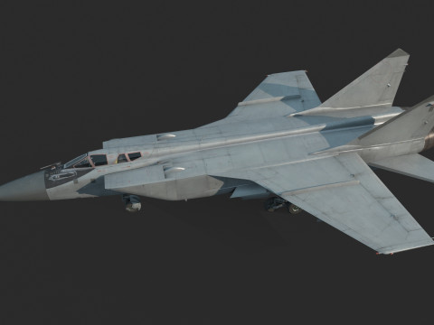 Современное вооружение Истребитель МиГ-31 3D Модель