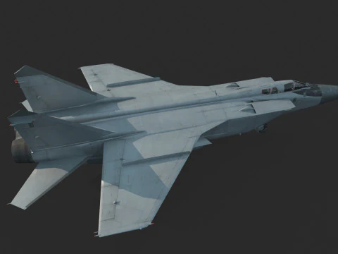 Aerei da caccia con armi moderne MiG-31 Modello 3D