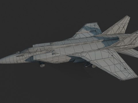 Aerei da caccia con armi moderne MiG-31 Modello 3D