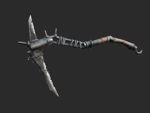 ウェイストランド風の冷兵器鎌 3Dモデル