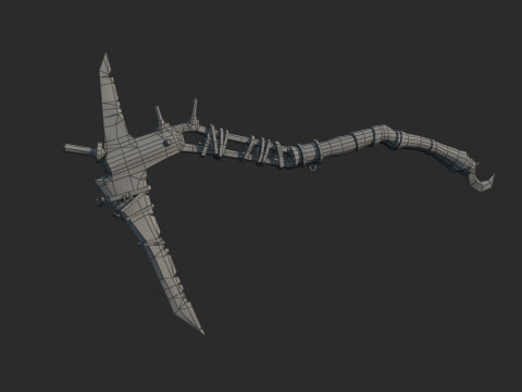 Wasteland style cold weapon sickle 3D Model