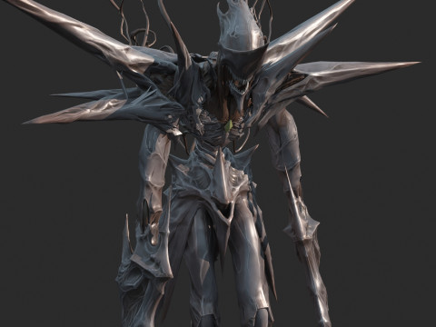 Монстр в стиле пустоши 3D Модель