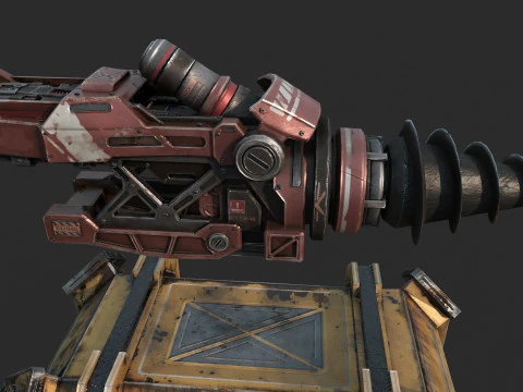 भविष्य का विज्ञान-फाई हथियार ड्रिल बिट 3D मॉडल