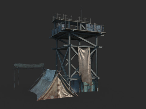 Nowoczesna platforma ostrzegawcza budynk&oacute;w Model 3D