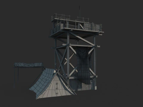 Modern Bina Uyarı Platformu 3D Model