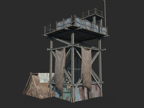 Nowoczesna platforma ostrzegawcza budynk&oacute;w Model 3D