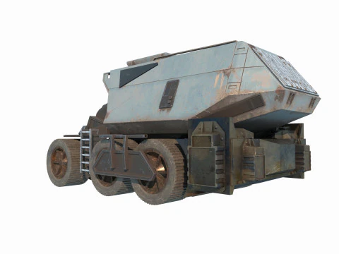 Science fiction-style unmanned mining vehicle 3D Model
