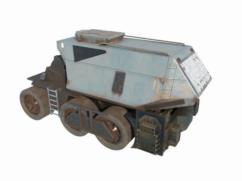 Science fiction-style unmanned mining vehicle 3D Model