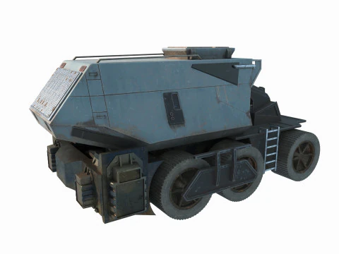 Science fiction-style unmanned mining vehicle 3D Model