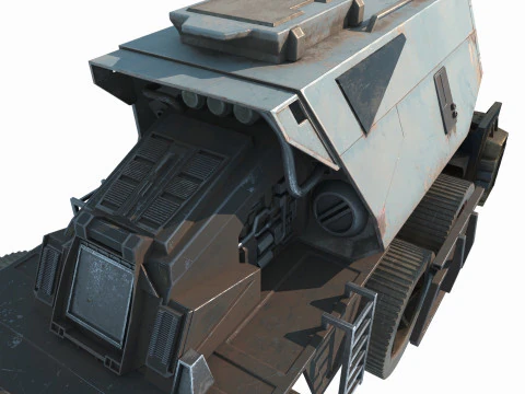Science fiction-style unmanned mining vehicle 3D Model