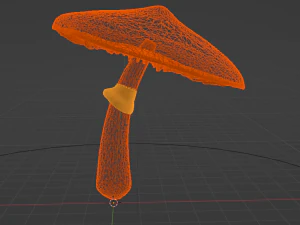 Psilocybe Cubensis Mushroom 3D Model