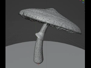 Psilocybe Cubensis Mushroom 3D Model